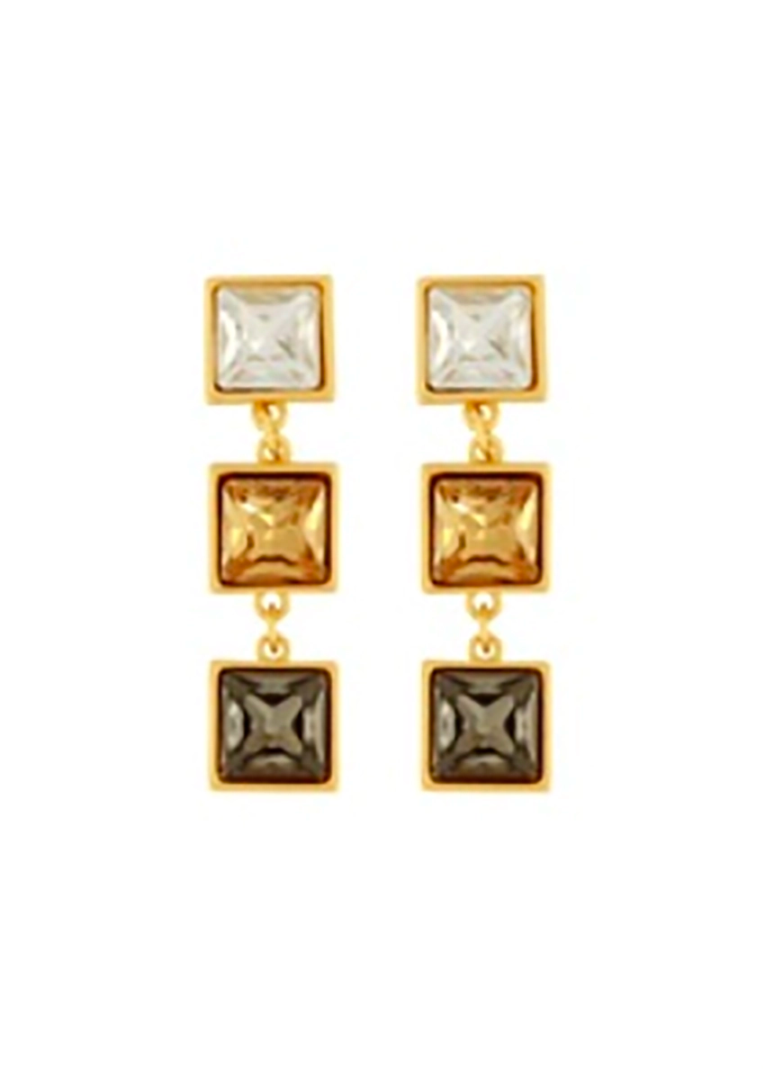 3 Stone Post Earring