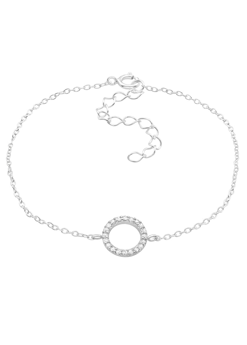 Celestial Circle Silver Bracelet