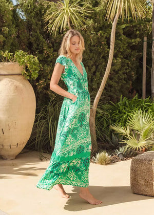 Jade Print Maxi Dress